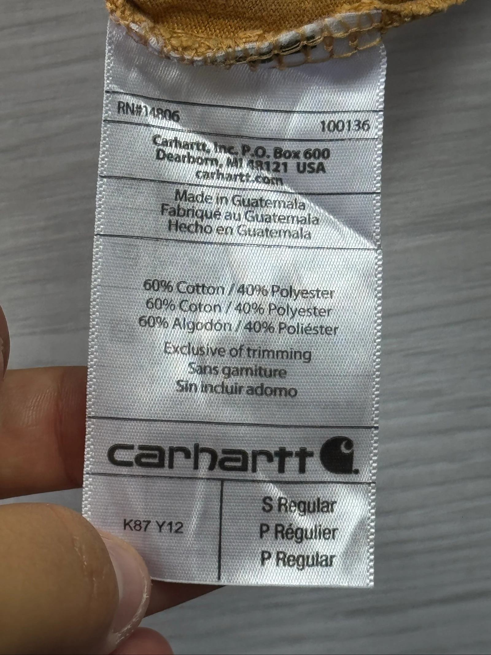 Carhartt K87 Pocket T-Shirt Brown S Workwear Heavyweight – photo 9